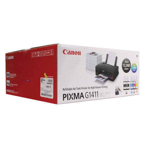 Принтер струйный CANON PIXMA G1411, А4, 8,8 изобр./мин., 4800х1200 dpi, СНПЧ, 2314C025