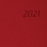 Ежедневник датированный 2021 А5 (138х213 мм) BRAUBERG "Stylish", кожзам, красный, 111445