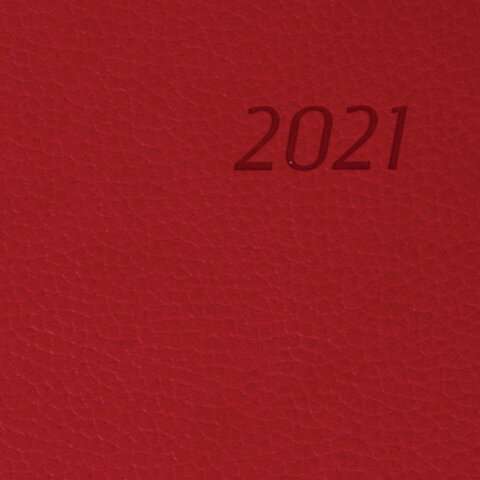 Ежедневник датированный 2021 А5 (138х213 мм) BRAUBERG "Stylish", кожзам, красный, 111445