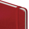 Блокнот А5 (148х218 мм), BRAUBERG "Metropolis Special", под кожу, резинка, 80 л., красный, 111575