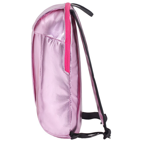 Рюкзак STAFF FASHION AIR компактный, блестящий, КРАШ, розовый, 40х23х11 см, 270301