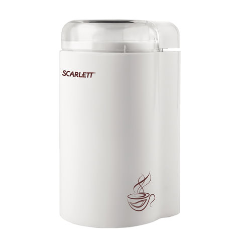 Кофемолка SCARLETT SC-CG44501, мощность 160 Вт, вместимость 65 г, пластик, белая