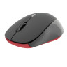 Мышь беспроводная DEFENDER Dacota MS-155, 2 кнопки + 1 колесо-кнопка, лазерная, черно-красная, 52155