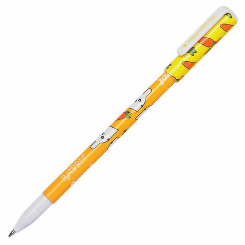 Ручка шариковая CENTRUM "Rabbit. Carrot", СИНЯЯ, корпус с печатью, узел 0,7 мм, 83989