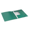 Папка на резинках BRAUBERG, стандарт, зеленая, до 300 листов, 0,5 мм, 221621