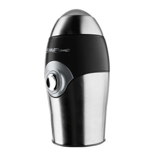Кофемолка SCARLETT SL-1545, мощность 150 Вт, вместимость 70 г, нержавеющая сталь и пластик, серебристо-черная