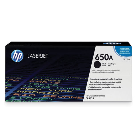 Картридж лазерный HP (CE270A) Color LaserJet Enterprise CP5525, черный, оригинальный, ресурс 13500 страниц