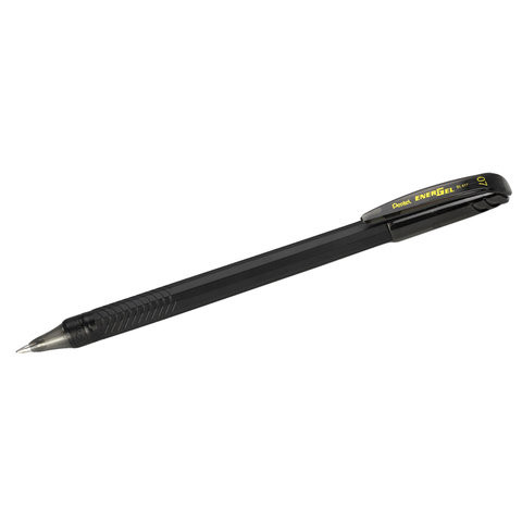 Ручка гелевая PENTEL (Япония) "Energel", ЧЕРНАЯ, корпус черный, узел 0,7 мм, линия письма 0,35 мм, BL417-A