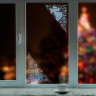 Украшение для окон и стекла ЗОЛОТАЯ СКАЗКА "Узоры на окне 1", 30х38 см, ПВХ, 591215