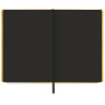 Блокнот-скетчбук А5 (148x218 мм), BRAUBERG "Metropolis Mix", под кожу, 80 л., без линовки, желтый, 113320