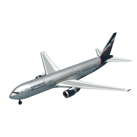 Модель для склеивания САМОЛЕТ, "Авиалайнер пассажирский американский Боинг 767-300", 1:144, ЗВЕЗДА, 7005