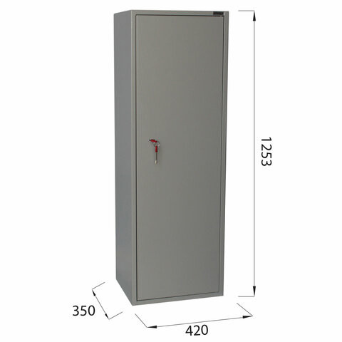 Шкаф металлический для документов BRABIX "KBS-021Т", 1253х420х350 мм, 26 кг, трейзер, сварной, 291154