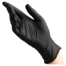 Перчатки нитриловые смотровые КОМПЛЕКТ 50 пар (100 шт.), размер S (малый), черные, BENOVY Nitrile Chlorinated