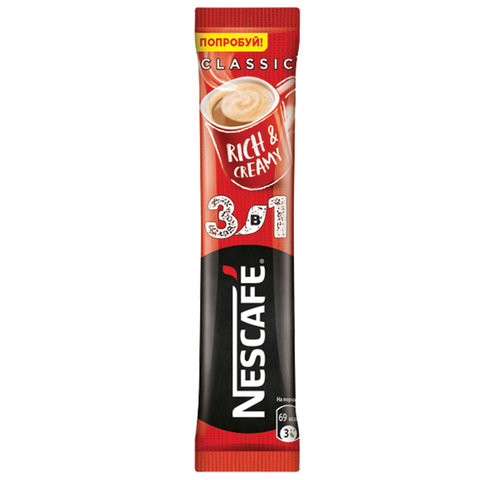Кофе растворимый NESCAFE "3 в 1 Классик", 20 пакетиков по 14,5 г (упаковка 290 г), 12235512