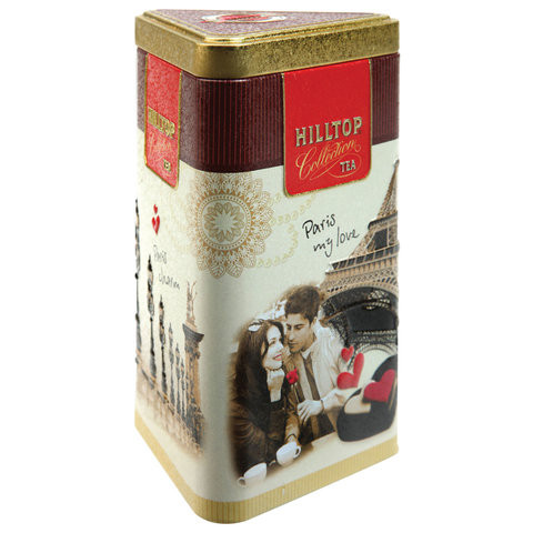 Чай HILLTOP "Чабрец", черный листовой, 80 г, жестяная упаковка "ПАРИЖСКИЕ КАНИКУЛЫ", W005