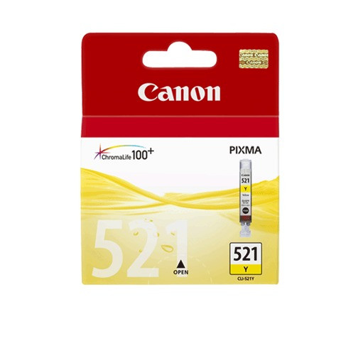 Картридж струйный CANON (CLI-521Y) Pixma MP540/630/980, желтый, оригинальный, 2936B004