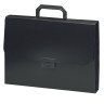 Папка-портфель пластиковая BRAUBERG "Energy" А4 (330х256х32 мм), 7 отделений, черная, 221204