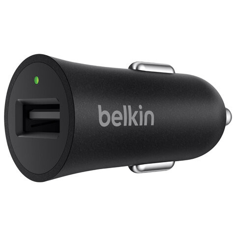 Зарядное устройство автомобильное BELKIN, кабель Type-C 1,2 м, серое, F7U032bt04-BLK