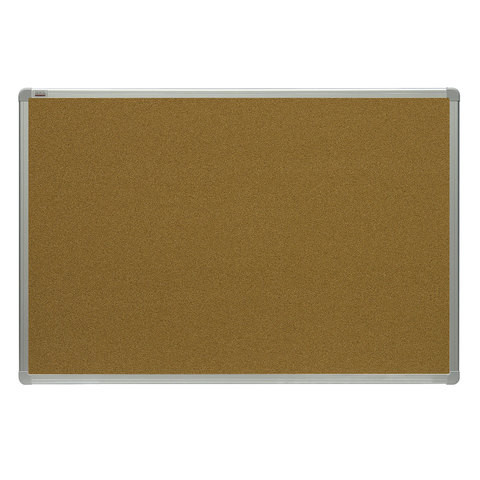 Доска пробковая для объявлений (90x120 см), алюминиевая рамка, OFFICE, "2х3" (Польша), TCA129
