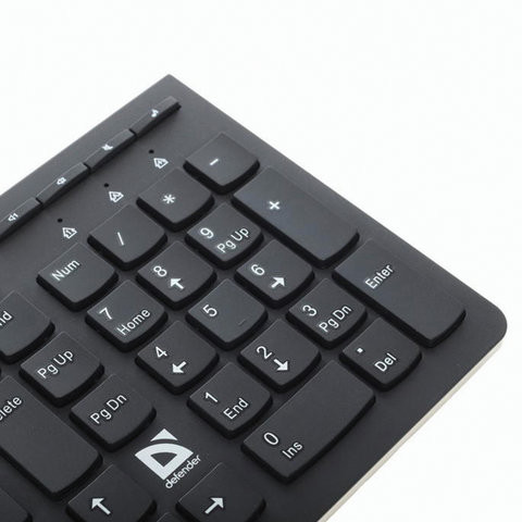 Клавиатура проводная DEFENDER UltraMateSM-530 RU, USB, 104 + 16 допополнительных клавиш, черная, 45530