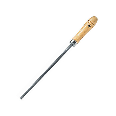 Напильник круглый 200 мм, СИБРТЕХ, двойная перекрестная насечка №2, деревянная рукоять, 16126