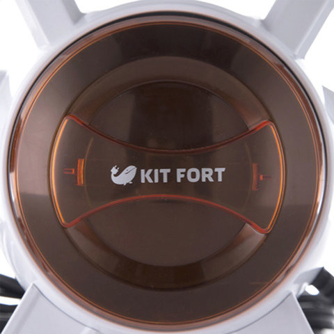 Пылесос ручной KITFORT KT-526-3, потребляемая мощность мощность 400 Вт, циклонный фильтр 0,8 л, оранжевый