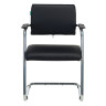 Кресло для приемных и переговорных CH-271N-V/SL/BLACK, экокожа, хром, черное, 1165891