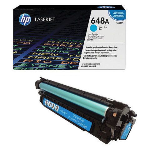Картридж лазерный HP (CE261A) ColorLaserJet CP4025/4525, голубой, оригинальный, ресурс 11000 страниц