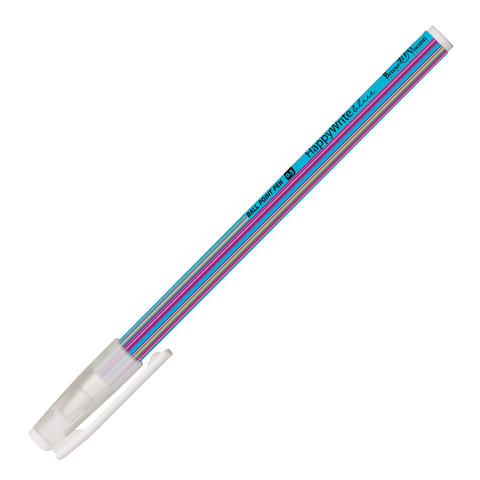 Ручка шариковая BRUNO VISCONTI "HappyWrite", СИНЯЯ, "Полоски", узел 0,5 мм, линия письма 0,3 мм, 20-0149
