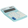 Калькулятор настольный BRAUBERG EXTRA PASTEL-12-LB (206x155 мм), 12 разрядов, двойное питание, ГОЛУБОЙ, 250486