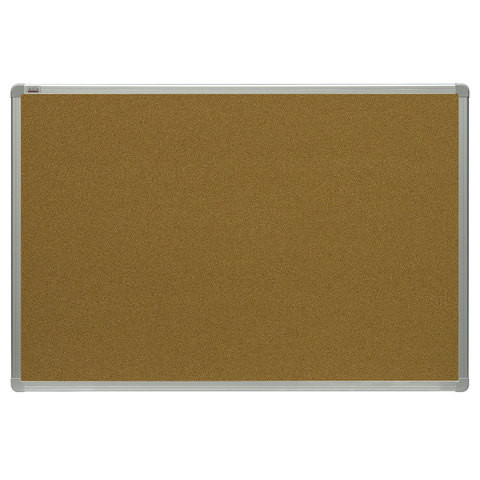 Доска пробковая для объявлений (120x180 см), алюминиевая рамка, OFFICE, "2х3" (Польша), TCA1218
