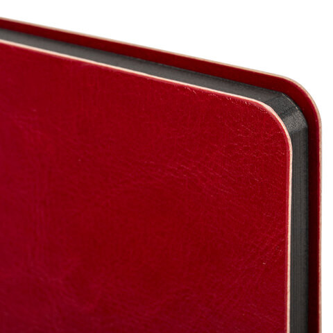 Блокнот МАЛЫЙ ФОРМАТ (100x150 мм) А6, BRAUBERG "Metropolis Mix", под кожу, 80 л., клетка, красный, 113328