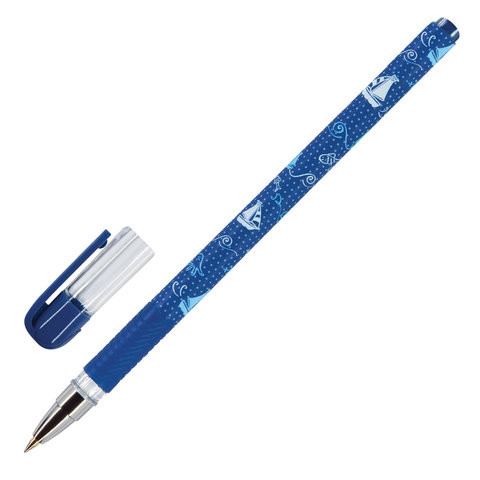 Ручка шариковая BRUNO VISCONTI "MagicWrite",СИНЯЯ, "Кораблики", узел 0,5 мм, линия письма 0,3 мм, 20-0240/22