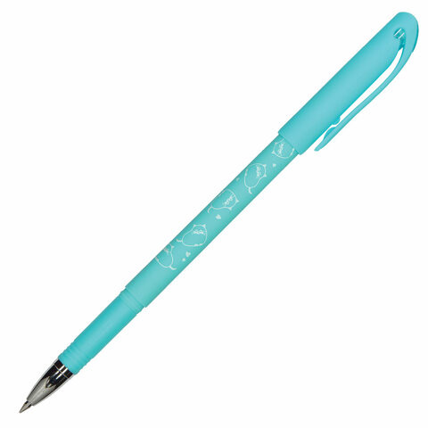 Ручка стираемая гелевая BRUNO VISCONTI "Кошечка", СИНЯЯ, узел 0,5 мм, линия письма 0,3 мм, 20-0257
