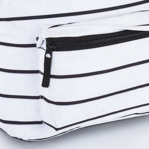 Рюкзак BRAUBERG, универсальный, сити-формат, белый в полоску, 20 литров, 41х32х14 см, 228846