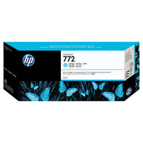 Картридж струйный HP (CN632A) DesignJet Z5200, №772, светло-голубой, оригинальный, ресурс 300 страниц