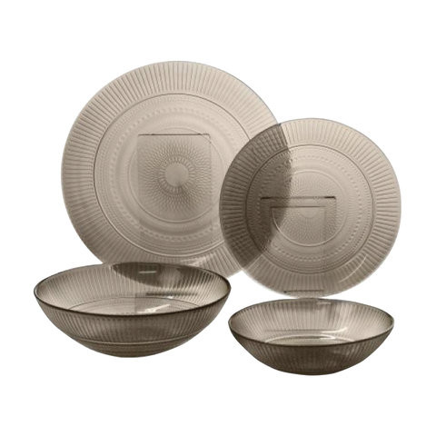 Набор посуды столовый, 20 предметов, дымчатое стекло, "Louison Eclipse", LUMINARC, N8081