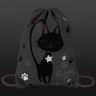 Мешок для обуви BRAUBERG PREMIUM, карман, подкладка, светоотражайка, 43х33 см, "Elegant cat", 271620