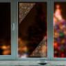Украшение для окон и стекла ЗОЛОТАЯ СКАЗКА "Узоры из золотых снежинок 1", 30х38 см, ПВХ, 591227