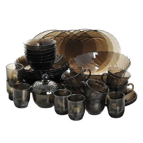 Набор посуды столовый, 44 предметов, дымчатое стекло, "Ocean Eclipse", LUMINARC, L5110