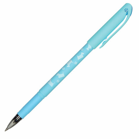Ручка стираемая гелевая BRUNO VISCONTI "Щеночки", СИНЯЯ, узел 0,5 мм, линия письма 0,3 мм, 20-0259