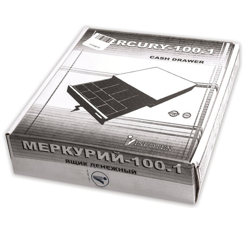 Ящик денежный для кассира "Меркурий 100.1", МАЛЫЙ, 384х358х88 мм, отделений для монет - 7, для купюр - 4