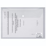 Папка-конверт с кнопкой BRAUBERG, А4, до 100 листов, прозрачная, 0,15 мм, 221638