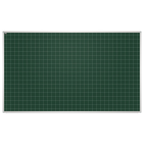 Доска для мела магнитная (85x100 см), зеленая, В КЛЕТКУ, алюминиевая рамка, EDUCATION "2х3" (Польша), TKU8510K