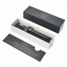 Ручка перьевая PARKER "Urban Premium Ebony Metal CT", корпус черный глянцевый лак с гравировкой, хромированные детали, синяя, 1931613