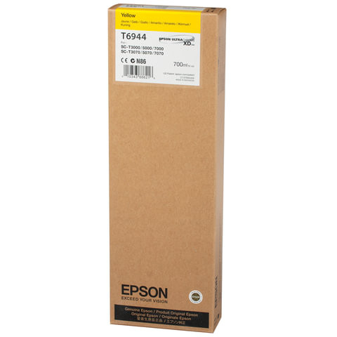 Картридж струйный для плоттера EPSON (C13T694400) Epson SC-T3000/5000/7000 и др., желтый, 700 мл, оригинальный