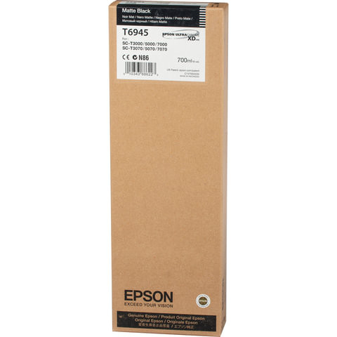 Картридж струйный для плоттера EPSON (C13T694500) Epson SC-T3000/5000 и др., черный, 700 мл, для матовой бумаги, оригинальный