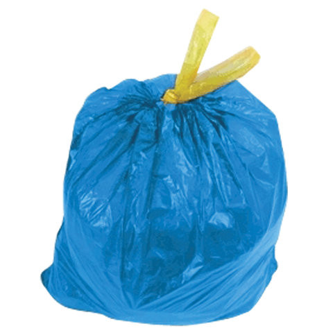 Мешки для мусора 20 л, завязки, синие, в рулоне 20 шт., ПНД, 13 мкм, 45х52 см (±5%), прочные, ЛАЙМА, 605340