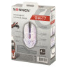 Мышь проводная игровая SONNEN GM-17, USB, 2400 dpi, 6 кнопок, оптическая, LED-подсветка, белая, 512639