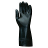 Перчатки латексно-неопреновые MAPA Technic/UltraNeo 420, хлопчатобумажное напыление, размер 9 (L), черные